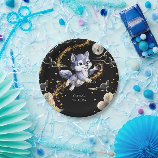 ボホハウリングウルフ誕生日 ペーパープレート (パーティー)