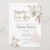ボホハッピーエバーアフターブライダルシャワー 招待状 (正面/裏面)