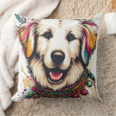 ボホハッピードッグスタイリッシュ- & 鮮やかDecor クッション (ブランケット)