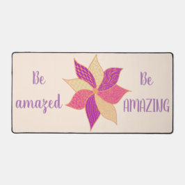 ボホハッピーフラワーデスクマット デスクマット