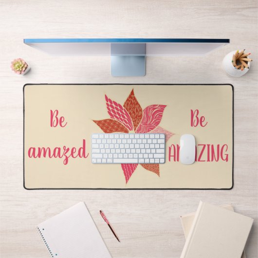 ボホハッピーフラワーデスクマット デスクマット (オフィス1)