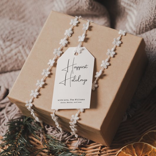 ボホハピストモダンホリデーズファミリーギフトラベル ギフトタグ