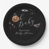ボホハロウィン男女兼用オ赤ちゃんシャワー ペーパープレート (正面)