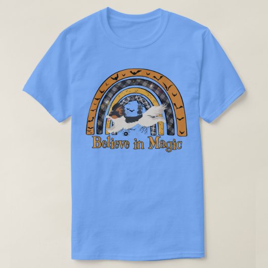 ボホハロウィーンパピオンドッグ機敏性コンクール Tシャツ (デザイン正面)