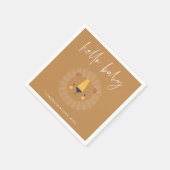 ボホハローベビーライオンシャワー金ゴールド スタンダードカクテルナプキン (角)