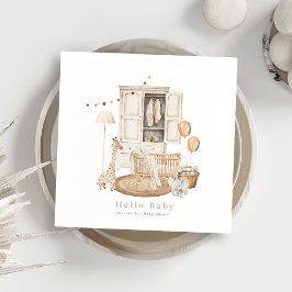 ボホハローベビー子供部屋ワードローベクリブベビーベイビーシャワー スタンダードカクテルナプキン