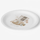 ボホハローベビー子供部屋ワードローベクリブベビーベイビーシャワー ペーパープレート (アングル)