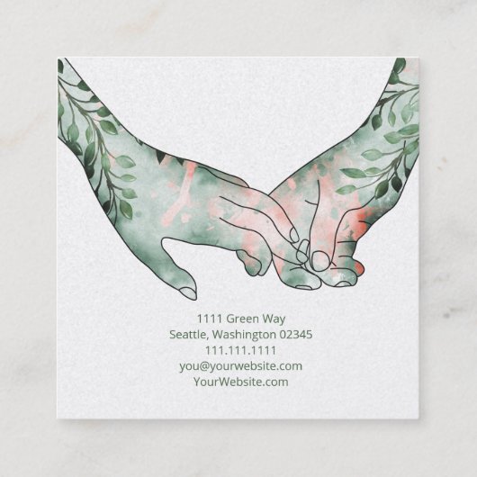 ボホハンズスクエアビジネスカード スクエア名刺 (裏面)