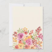 ボホハンドウォー絵を描タカラーフローラブライダルシャワー 招待状 (裏面)