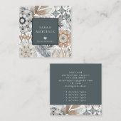 ボホハンドドローシェイプズドゥラ誕生サービス スクエア名刺 (正面/裏面)