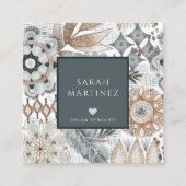 ボホハンドドローシェイプズドゥラ誕生サービス スクエア名刺 (正面)