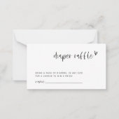 ボホハートおむつラッフルベビシャワーゲームE100 ノートカード (正面)