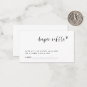 ボホハートおむつラッフルベビシャワーゲームE100 ノートカード (正面/裏面インサイチュ)