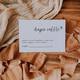 ボホハートおむつラッフルベビシャワーゲームE100 ノートカード