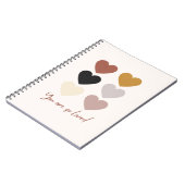 ボホハートラブ前向き引用文あなたはとても愛されている ノートブック (左側)