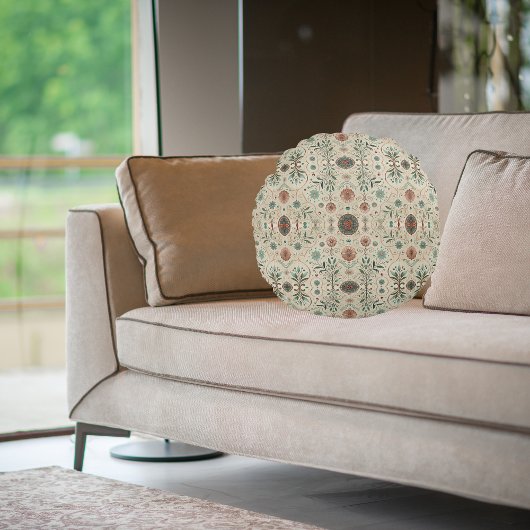 ボホハーブパターン ラウンドクッション