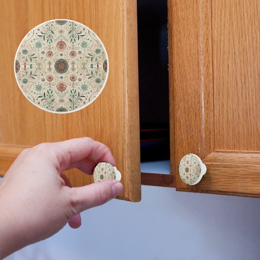 ボホハーブ柄 セラミックノブ