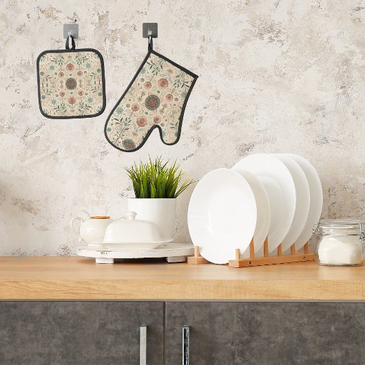 ボホハーブ 鍋つかみ&鍋敷きセット