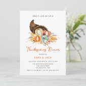ボホハーベスト秋パンプキンサンクスギビングディナー 招待状 (スタンド正面)