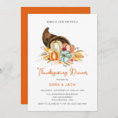 ボホハーベスト秋パンプキンサンクスギビングディナー 招待状 (正面/裏面)