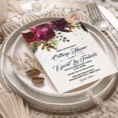 ボホバはっきりしたルガンディ結婚フローラ 招待状