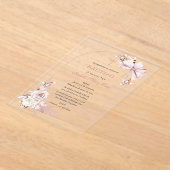 ボホバウティゾ招待状ガールズアクリル招待状 アクリル招待状 (レイダウン)