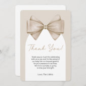 ボホバウモダンベビーシャワーサンキューカード 招待状 (正面/裏面)