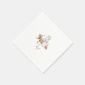 ボホバシネットカスタムホワイトベビーシャワーナプキンス スタンダードカクテルナプキン (角)