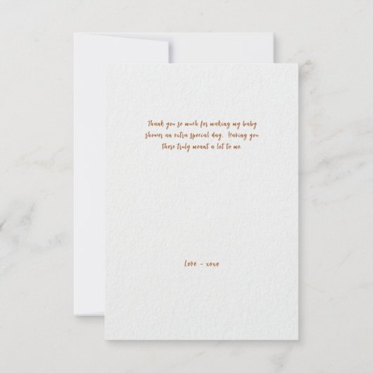 ボホバシネット子供部屋ベビーシャワーありがとう サンキューカード (裏面)