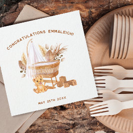 ボホバシネット子供部屋ベビーシャワー スタンダードランチョンナプキン