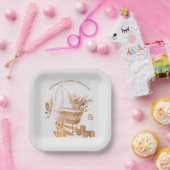 ボホバシネット子供部屋ベビーシャワー ペーパープレート (パーティー)