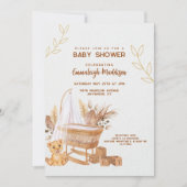 ボホバシネット子供部屋ベビーシャワー 招待状 (正面)