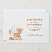 ボホバシネット子供部屋ベビーシャワー 招待状 (正面)