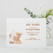 ボホバシネット子供部屋ベビーシャワー 招待状 (スタンド正面)