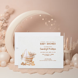 ボホバシネット子供部屋ベビーシャワー 招待状