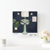 ボホバスシンクII スクエア壁時計 (ホーム)