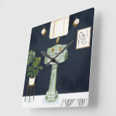 ボホバスシンクII スクエア壁時計 (傾斜)