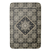 ボホバスマットセピアとブラックメダリオンズオンブラック バスマット (正面縦)
