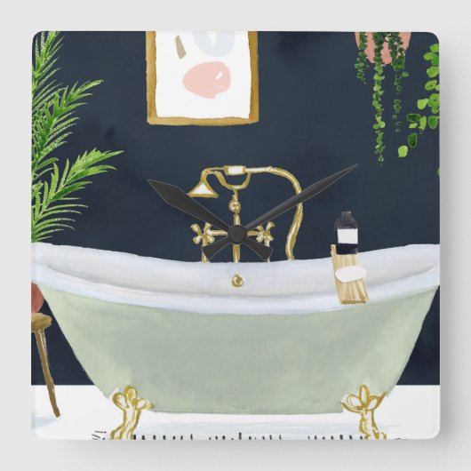 ボホバスI スクエア壁時計 (正面)