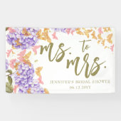 ボホバタフライアジサイブライダルシャワー背景 横断幕 (横)