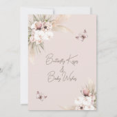 ボホバタフライキスベビーウィズベビーシャワー 招待状 (裏面)