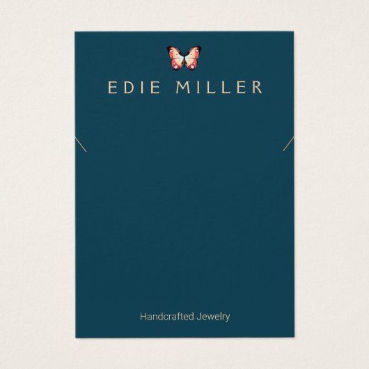 ボホバタフライネックレスブレスレットディスプレイカード (正面)