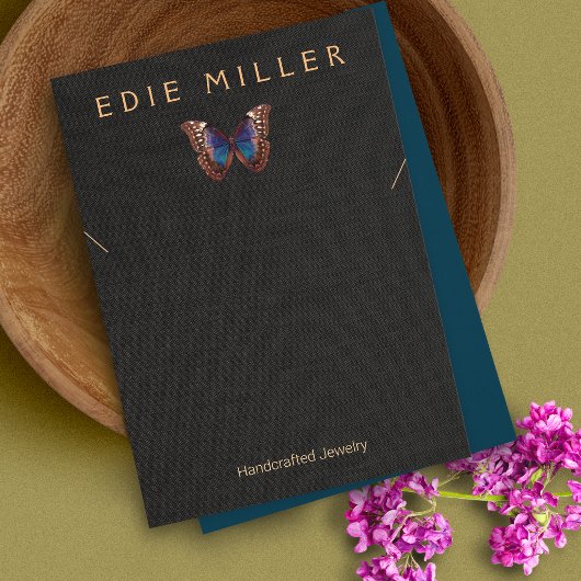 ボホバタフライネックレスブレスレットディスプレイカード