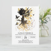 ボホバタフライフェアリー誕生日デライト 招待状 (スタンド正面)