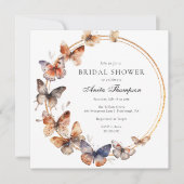 ボホバタフライブライダルシャワー 招待状 (正面)