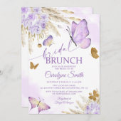 ボホバタフライブライダルブランチブライダルシャワー 招待状 (正面/裏面)
