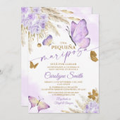 ボホバタフライベイビーシャワースペインの招待状 招待状 (正面/裏面)