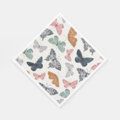 ボホバタフライベイビーシャワーナプキン スタンダードランチョンナプキン (角)