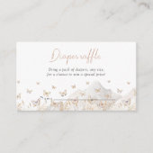 ボホバタフライベビーシャワーおむつラッフルチケット エンクロージャーカード (正面)