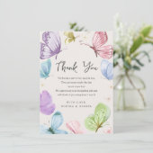 ボホバタフライベビーシャワーサンキューカード サンキューカード (スタンド正面)